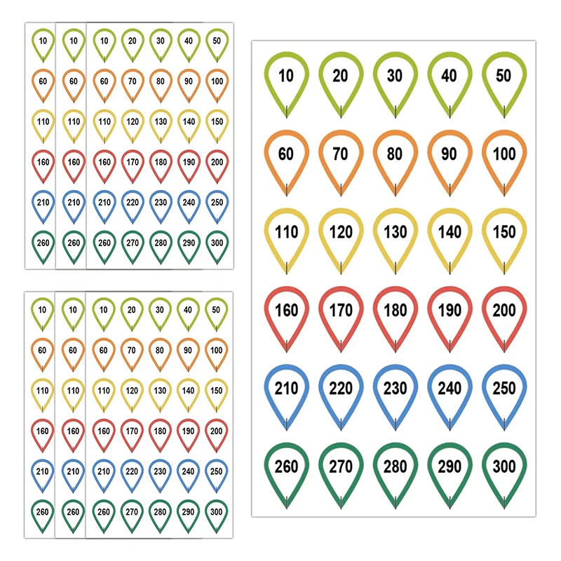 10 Sheets Rifle Scope Turret Sticker Set Scope Adjustment Dope Stickers Rifle Scope Turret Tags For Distance Markers Qme 1set
