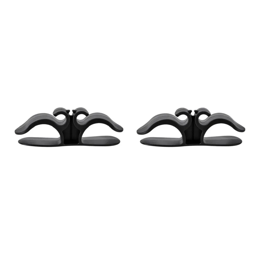 Wire Management Tidy Protector Clip Holder Adhesive Cord Wrapper Hooks Air Fryer Coffee Machine Winder Punch-free Cord Organizer Qme Black 2pcs