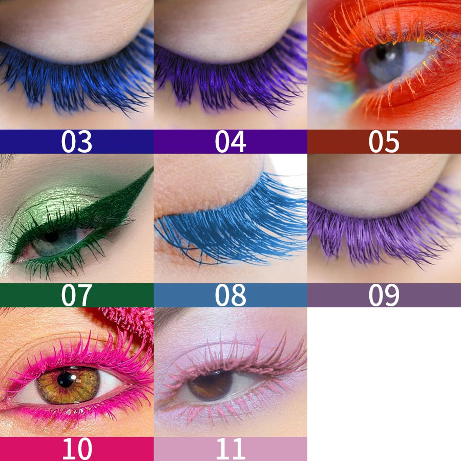 9 Mascara Thick Curl Waterproof Natural Eyelash Long Lasting Blue Qme