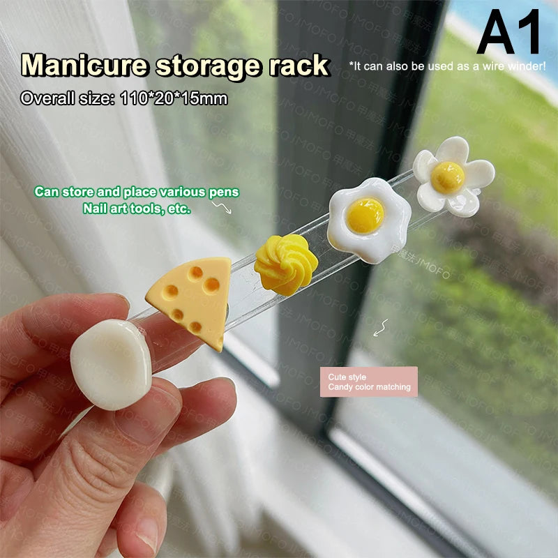 Cartoon Nail Brush Holder Stand Pen Rack Accessory Manicure Tool Qme A1