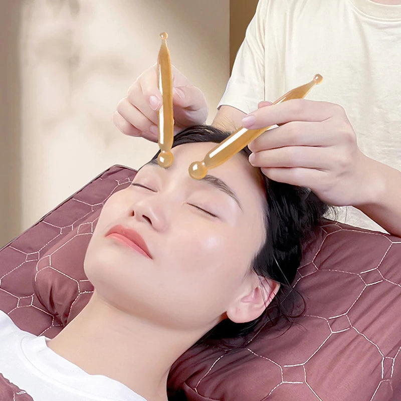 Facial Massage Acupuncture Point Pen Chinese Medicine Gua Sha Beauty Qme