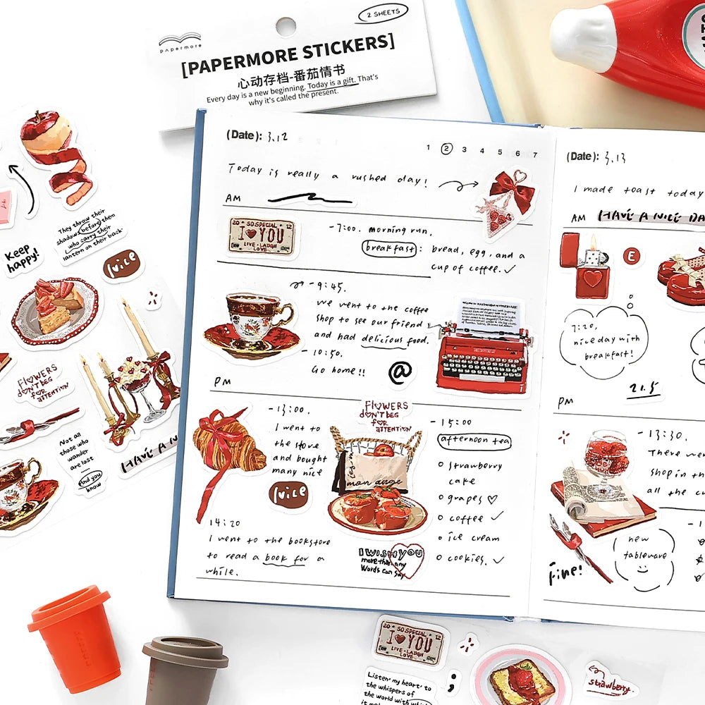TIANZI Cute Japanese Life Items Stickers Travel Diary DIY Scrapbook Diary Album Magazine Material Stickers Korean Stationery Qme
