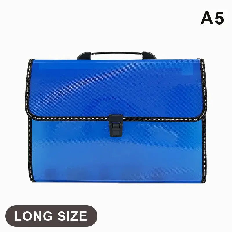 Long Document Organizer Folder Lightweight File Holder Handle Student Qme A5
