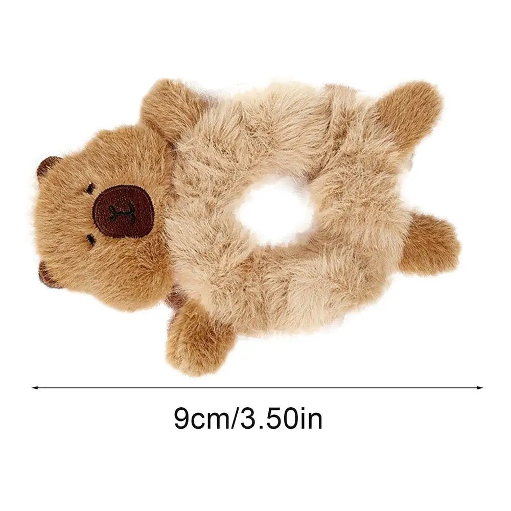 Capybara Hair Holder Adorable Clip Plush Ties Fuzzy Animal Clips Qme Hair ring China Mainland