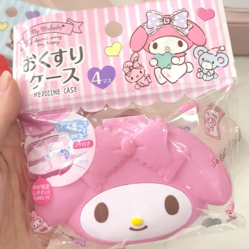 Hello Kitty Cartoon Pill Box Portable Organizer Women Travel Medicine Qme