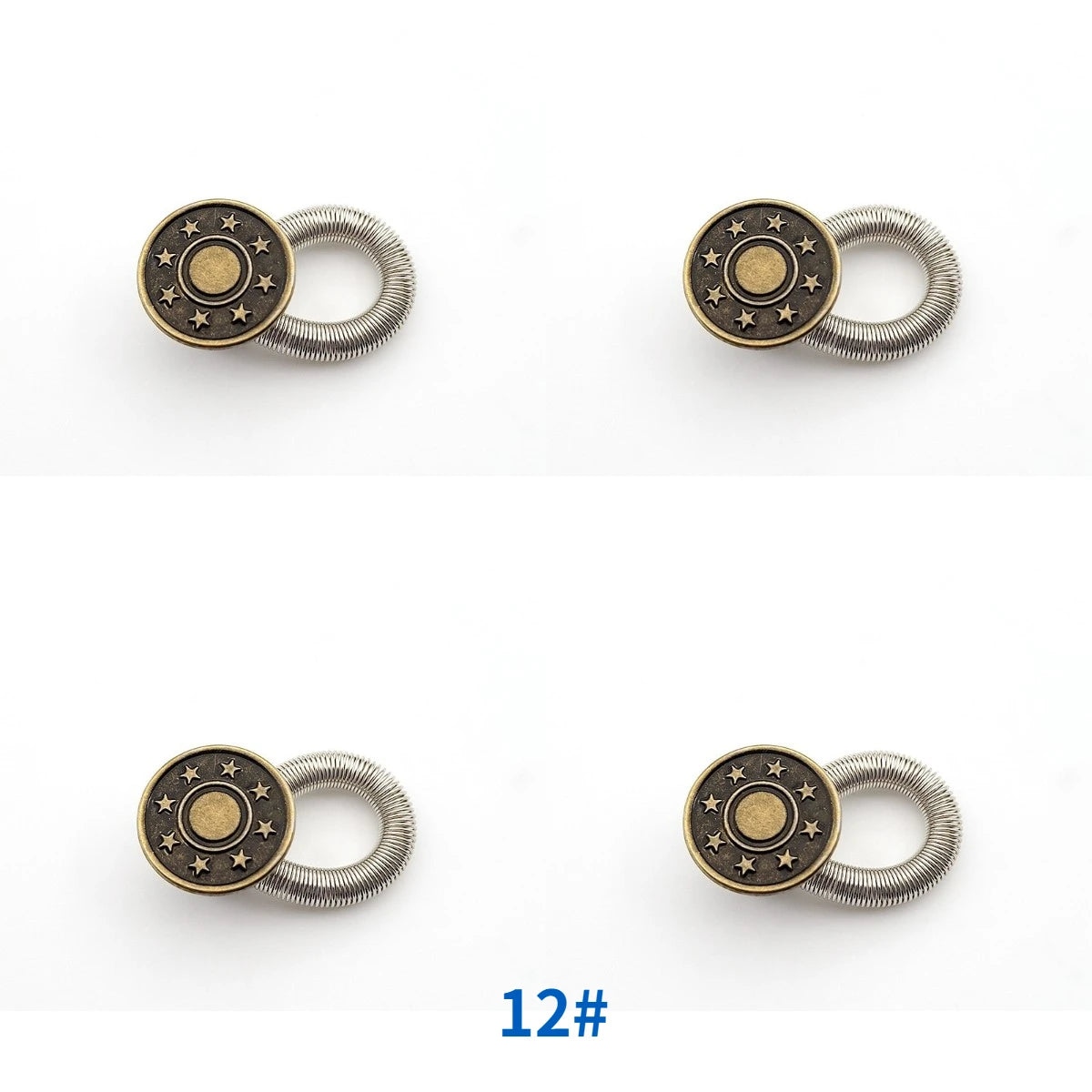 1/4/8pcs Detachable Jeans Waist Adjustment Buckle Metal Button Extender for DIY Pants Jeans Free Sewing Waist Extenders Buttons Qme 4pcs-12