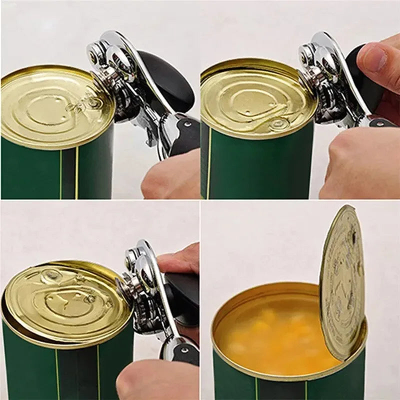 Stainless Steel Multifunctional Professional Can Manual Can Opener Craft Beer Grip Can Opener Bottle Opener Kitchen Gadgets Qme