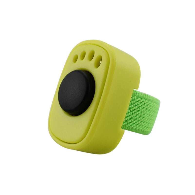 Interactive Sound Clicker Trainer For Thumb Training No Battery For Dogs Cats Positive Reinforcement Train Qme Light green