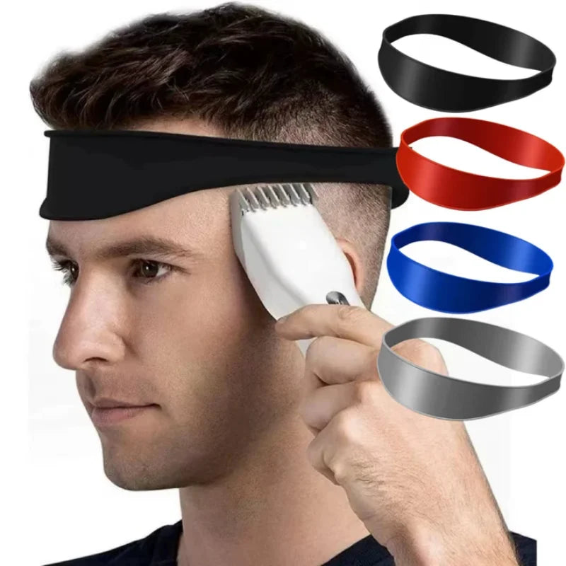 1/2/4pcs mix Neckline Hair Clipping Trimming Guide Stencil Curved Silicone Haircut Band Curved for DIY Home Haircuts Cutting Qme