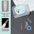 Fake Nails Long Trapezoid Auxiliary Lines Box Acrylic Finger UV Gel Qme 8