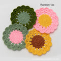 1/2pcs Crochet Coasters, Flower Coasters, Home Decor, Table Protection Qme Random 1pc