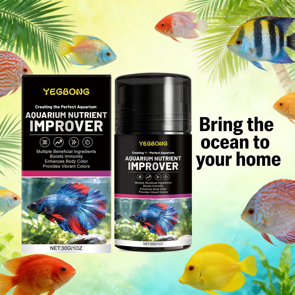 Aquarium Nutrient Improver Promoting Growth Supplement Natural Pigment Enhancing Color Boost Lmmunity Ornamental Fish Care Agent Qme