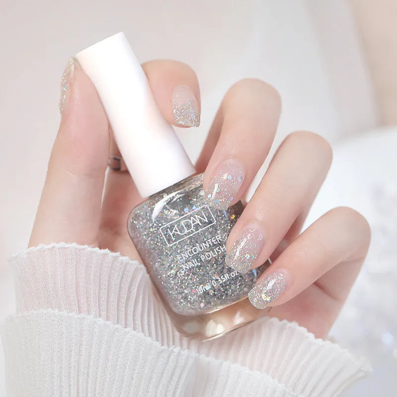 10ml Water-based Nail Polish Long Lasting Tearable Quick Dry No Bake Semi-permanent Varnish DIY Fashion Manicure 40 Color Qme 30