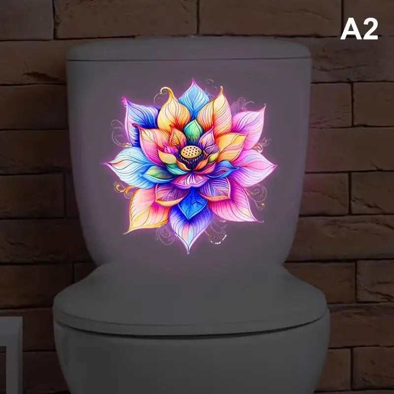 Luminous Koi Fish Decal - Removable Sink & Toilet Sticker - DIY Feng Shui Decoration for Modern Bathroom Renovation Qme A2
