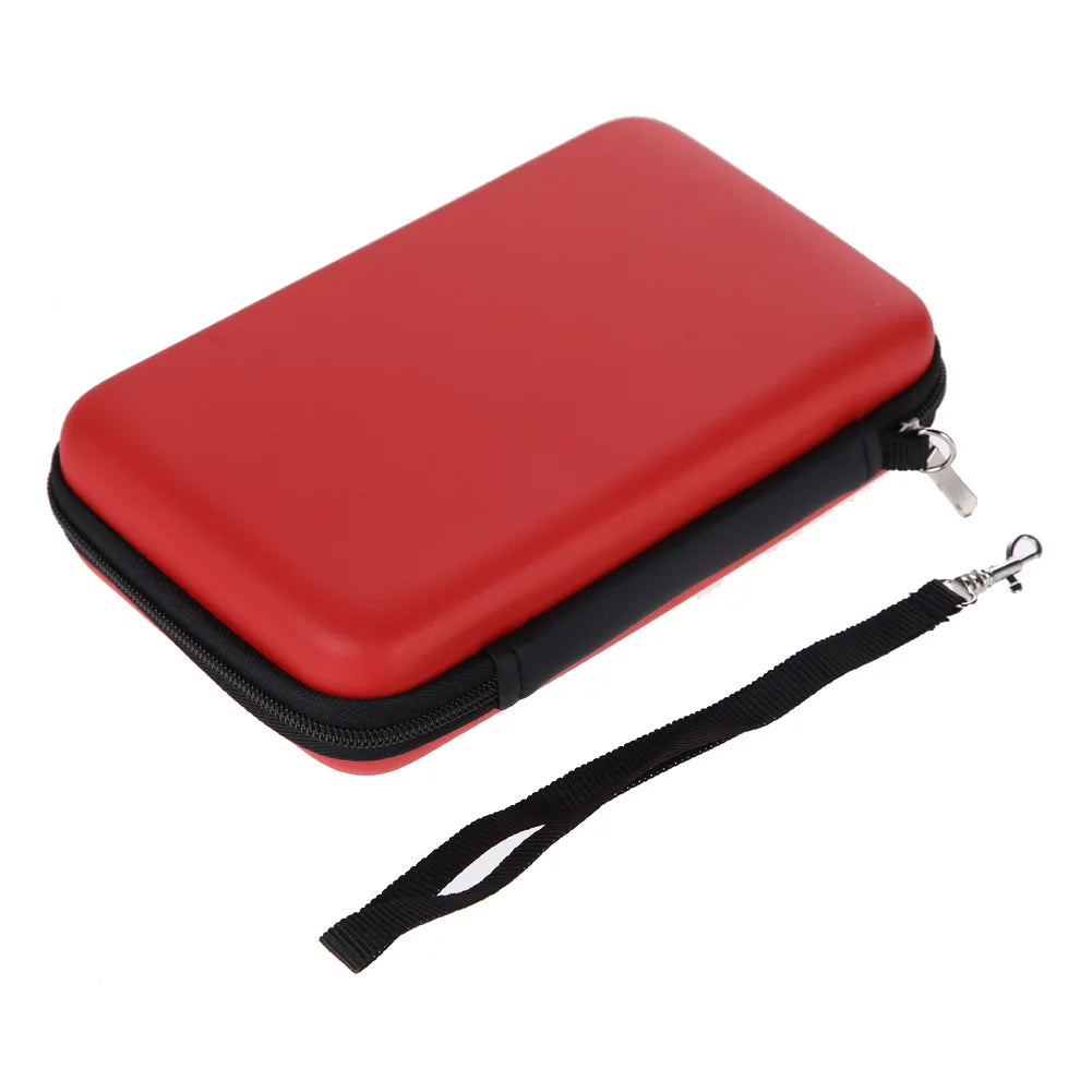 EVA Hard Carrying Case Shockproof Travel Protective Storage Bag for Nintendo 3DS XL LL Console for New 3DS XL 3DS LL Qme Red
