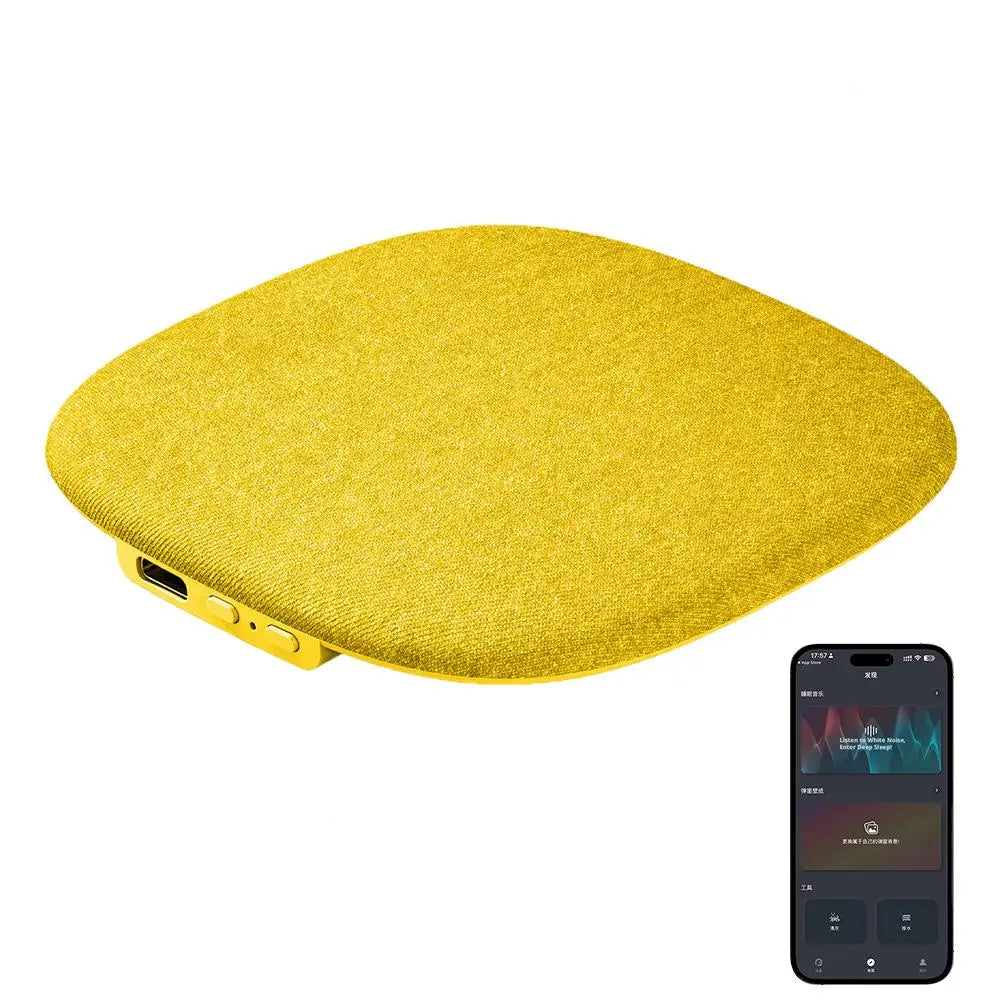 Under Pillow Speaker Sleeping Bluetooth Mini Bone Conduction White Qme Yellow