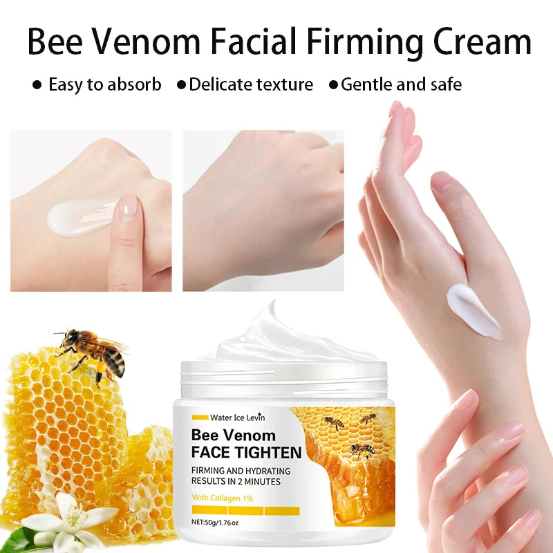 Bee Vemon Instant Facial Lifting Cream - Tightens and Lifts Skin, Smooths Fine Lines and Wrinkles | All Skin Types Qme