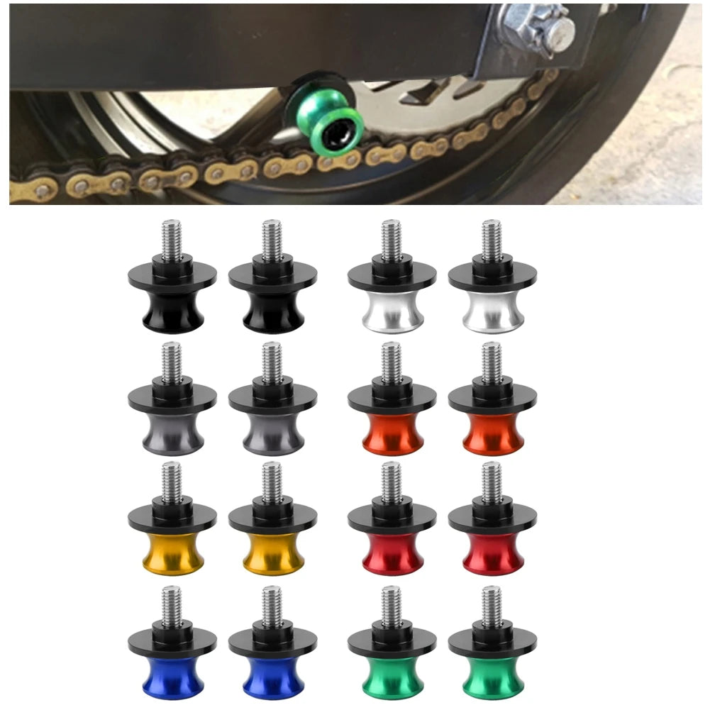 Rear Stand Swing Arm Spools 8mm Motorcycle CNC Rear Stand Swing Arm Spool Sliders Stand Swingarm Bobbins Swing Arm Spool Qme