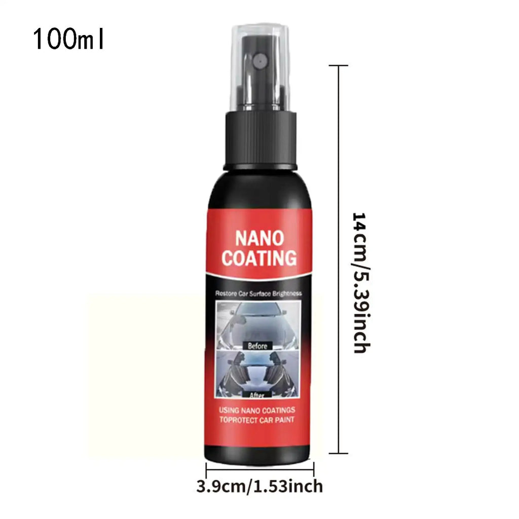 Car Coating Spray 100ml Quick Acting Restorer Liquid Car Paint Restorer Spray for Trailer RV Automotive Sedan Pickup Motorcycle Qme