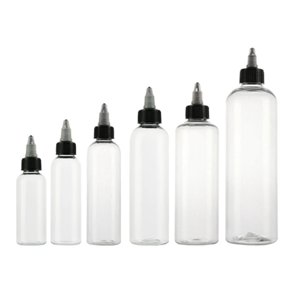 10pcs 30/60/100/120ml Recyclable Clear Tattoo Airbrush Ink Pigment Bottles Empty Bottle Container For Tattoo Ink Color Qme