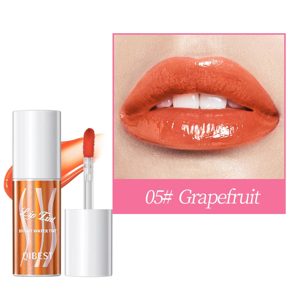 QIBEST Sexy Red Dyeing Lip Gloss Moisturizing Liquid Lipstick Waterproof Long Lasting Mirror Lip Glaze Tint Makeup For Women Qme 05