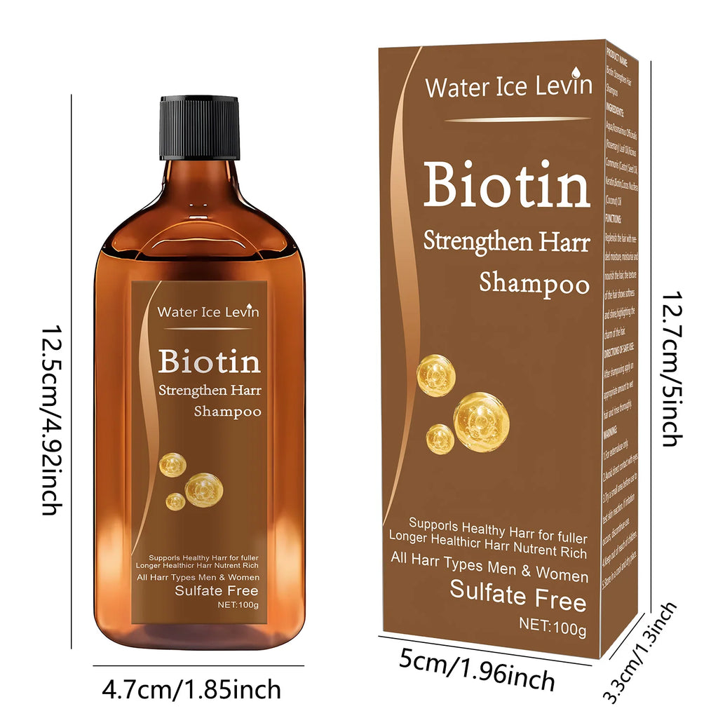 Biotin hair Growth shampoo anti-hair loss treatment for men and women rapid thickening and re-oil beauty health Qme