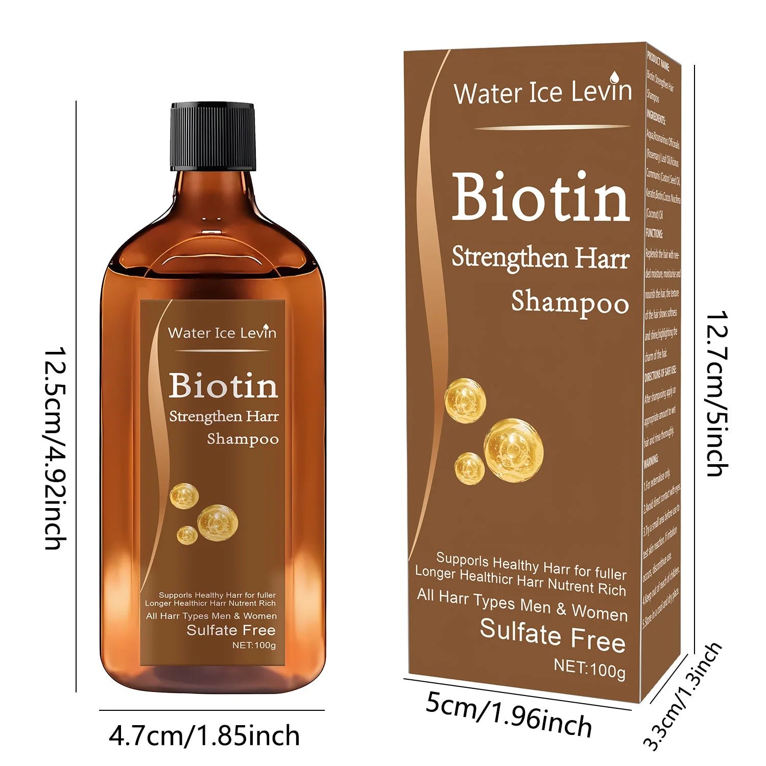 Biotin hair Growth shampoo anti-hair loss treatment for men and women rapid thickening and re-oil beauty health Qme