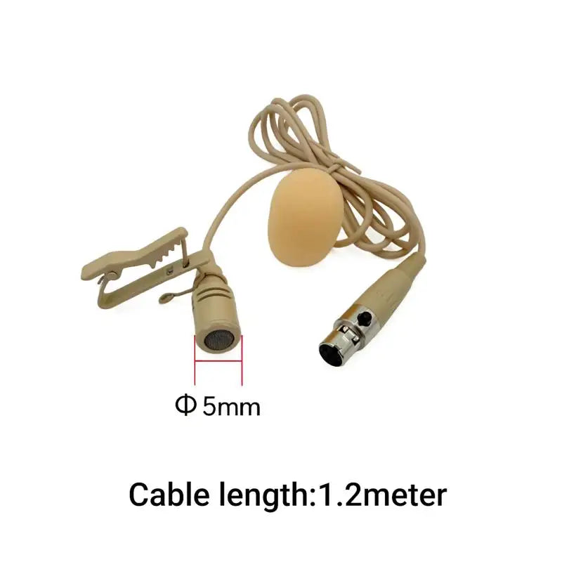 Portable Beige Lapel Clip Mic 80-20KHZ ZL-F1720 Clip-on Microphone Qme