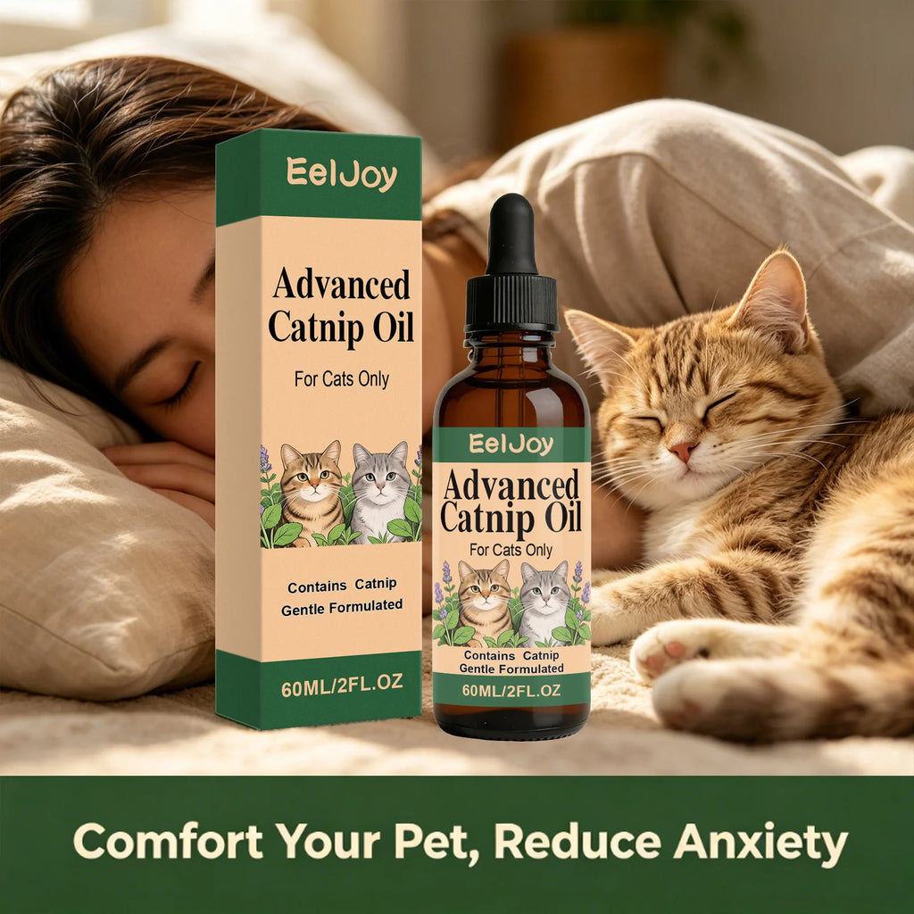 Peppermint Oil Care Drops Relieve Tension & Anxiety Soothing Emotion Reduce Impulsive Behavior Calming Aid Natural Catnip Liquid Qme