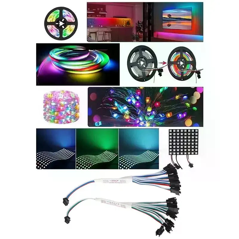 3Pin 4Pin LED Signal Amplifier Repeater Controller 1 TO 4/8 Mini TTL Repeater Module RGB Addressable LED Strip WS2812B/SK6812 Qme