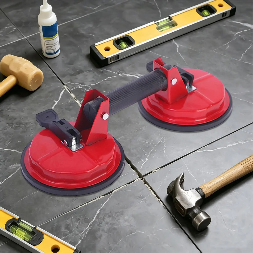 Glass Suction Cups Double-Claw Metal Dent Puller Tile Window Lifting Suction Cups For Granite Panel Laminate Hardwood Windshield Qme