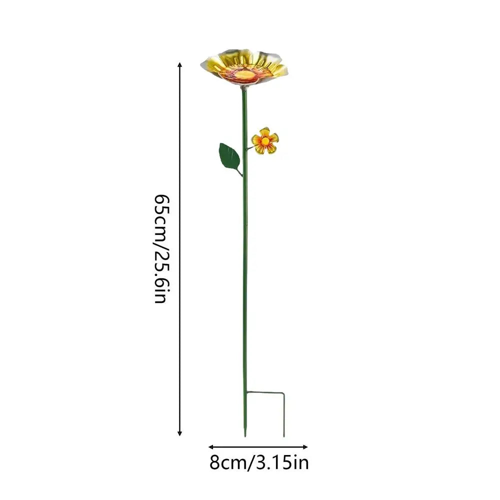 Bee Watering Station For Garden Outdoor Flower Shaped Bird Feeder Water Bowl Backyard Hummingbird Drinker For Lawn Patio Balcony Qme Yellow China Mainland