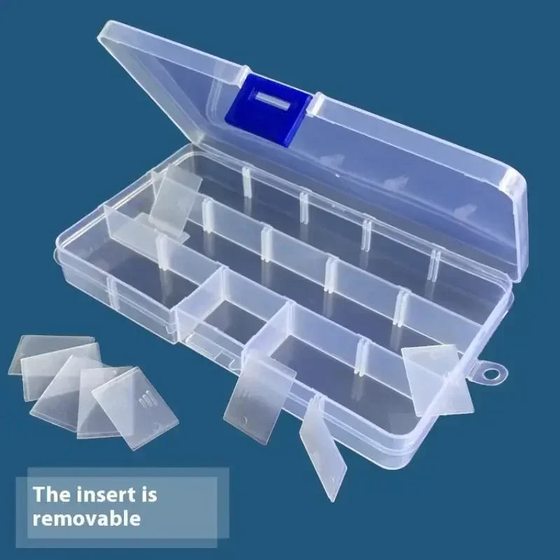 24 Grids Practical Compartment Plastic Storage Box Parts Organizer Box Jewelry Bead Screw Holder Case Display Container 1/3PCS Qme