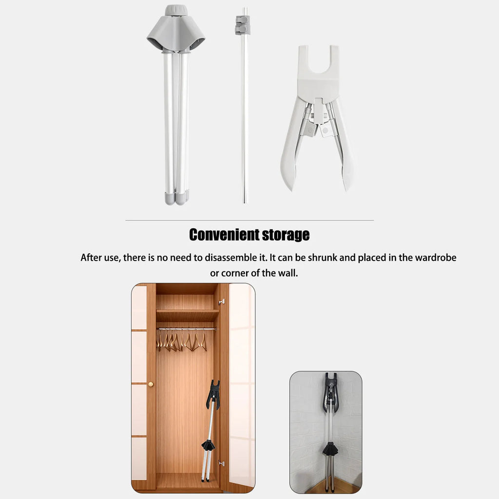 Clothes Steamer Ironing Rack Handheld Steam Hanger Adjustable Standing Garment Steamer Rack for Clothes Multipropose Home Supply Qme