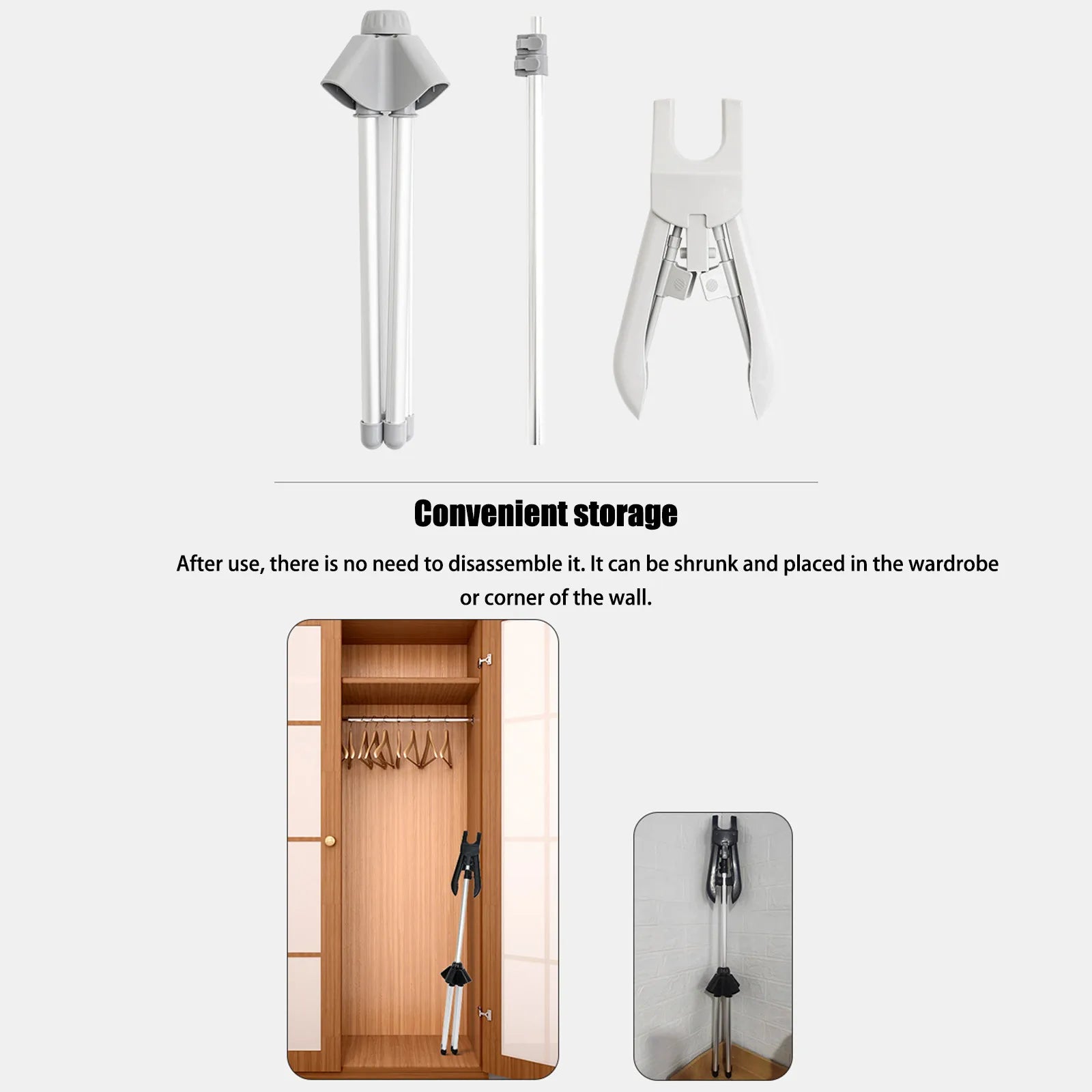 Clothes Steamer Ironing Rack Handheld Steam Hanger Adjustable Standing Garment Steamer Rack for Clothes Multipropose Home Supply Qme