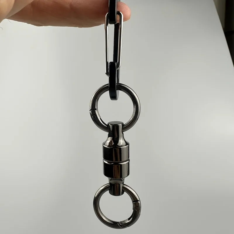 Magnetic Quick Release Carabiner Keychain Swivel Rotatable Magnetic Snap Hook Anti-lost Key Holder Outdoor Backpack Clip Qme
