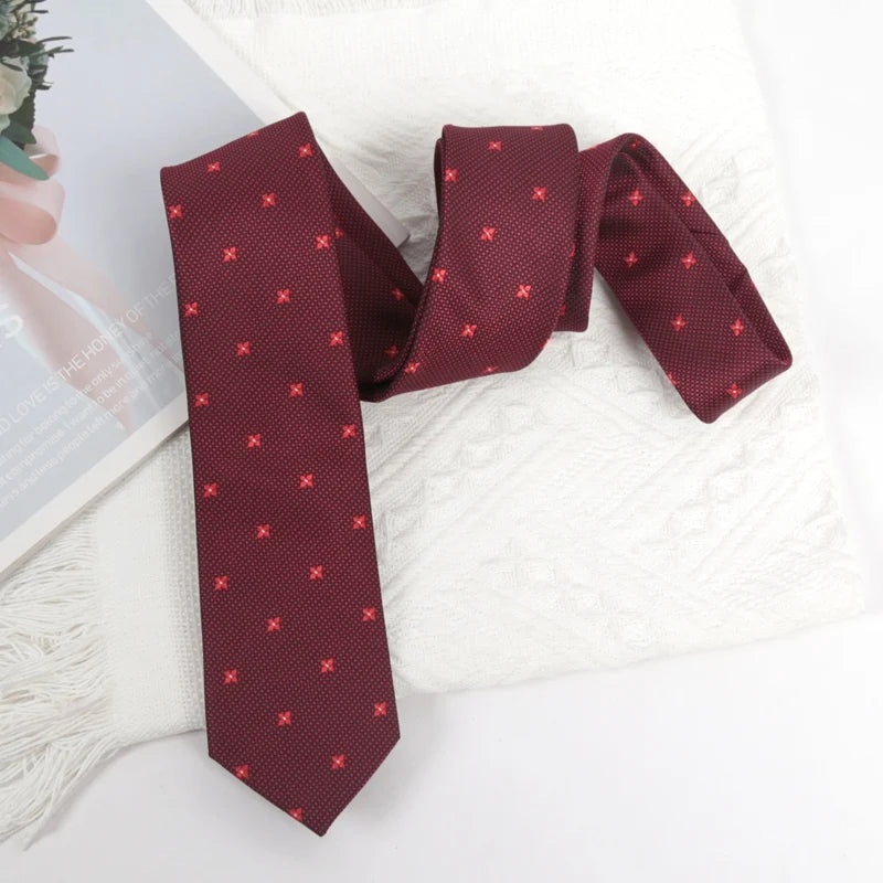Burgundy Tie Fashion Wholesale Flower Bowtie Male Formal Necktie Qme
