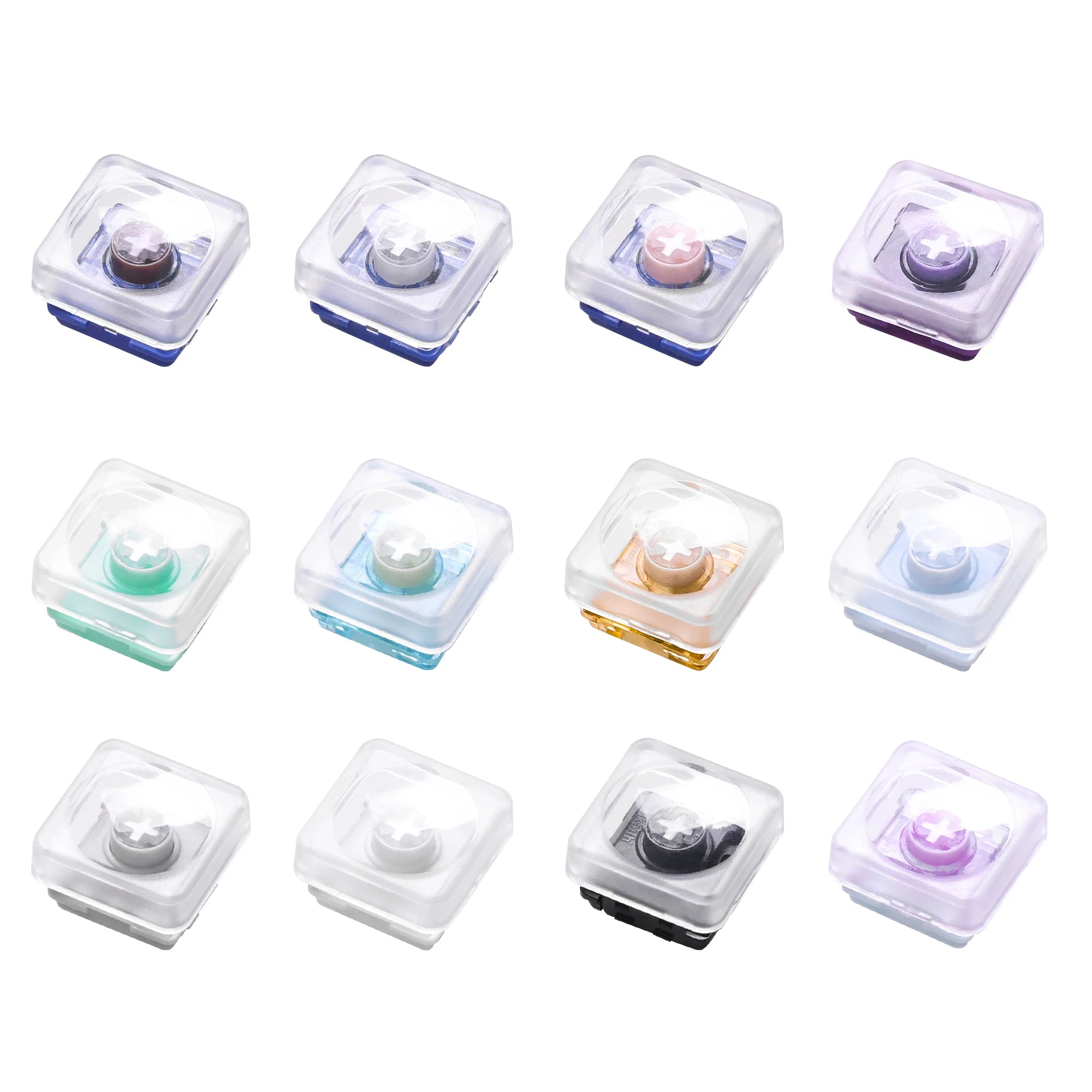 Kailh 12 Different Low Profile Switch Linear Tactile Click Silent Switch and Keycap for Mechanical Keyboard (Experience Package) Qme 12 switch and keycap