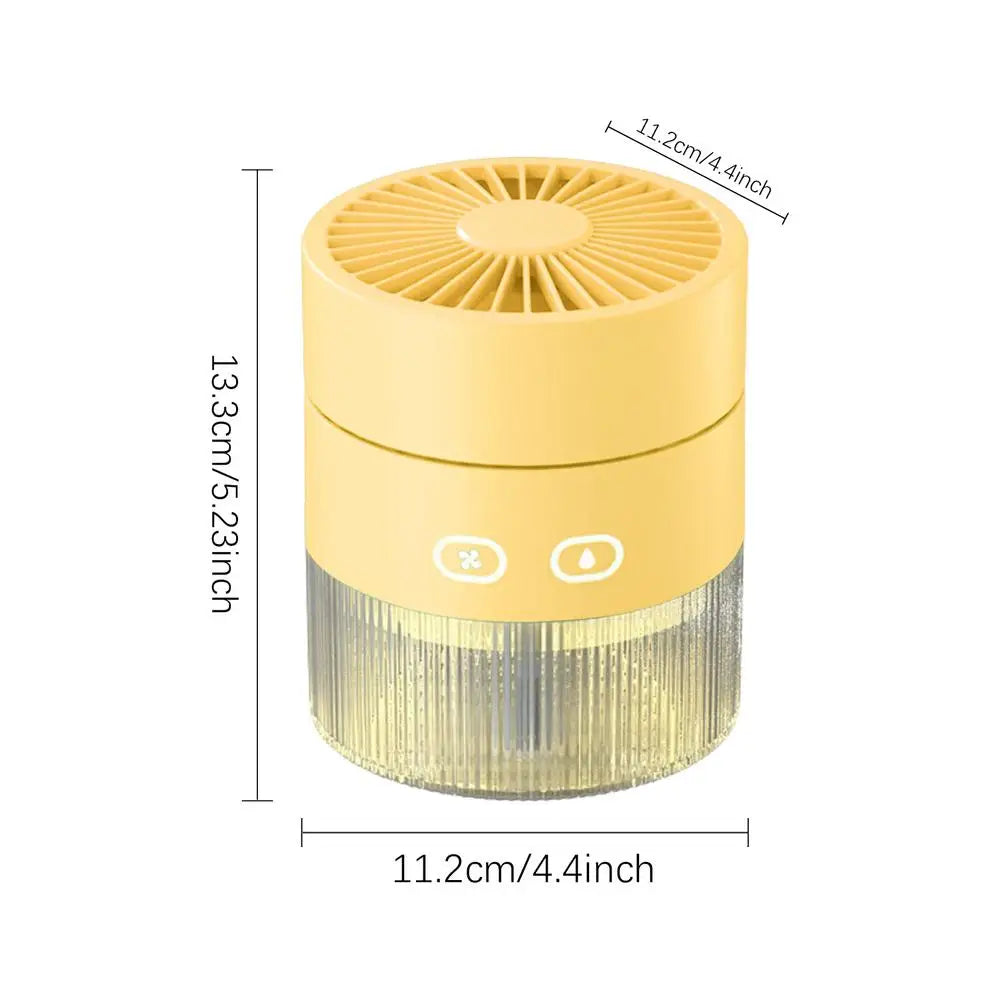 Misting Fan Portable USB Charging Foldable Portable Fan Personal Fans With Low Noise Design Household Fans For Travel Camping Qme Yellow China Mainland