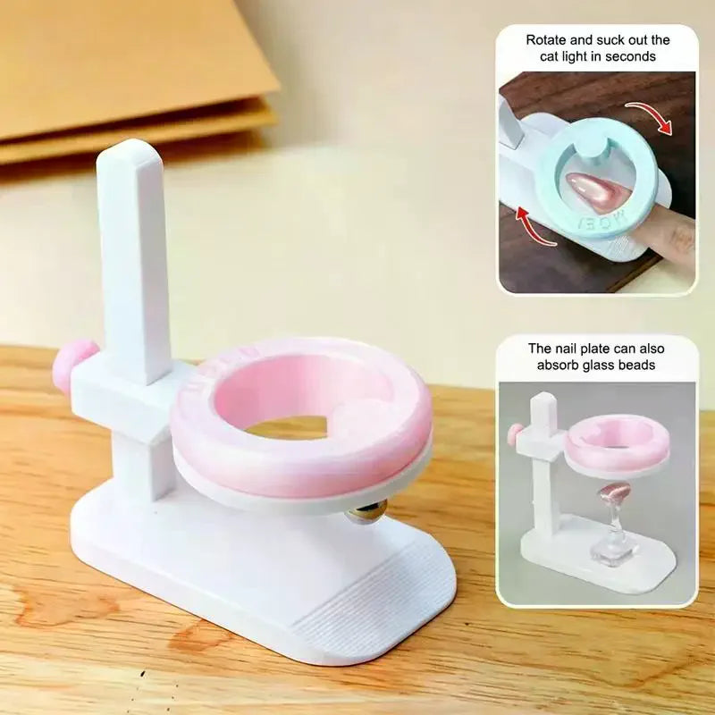 Cat Eye Nail Magnet Tool Automatic Strong Magnetic Ring Adjustable Qme