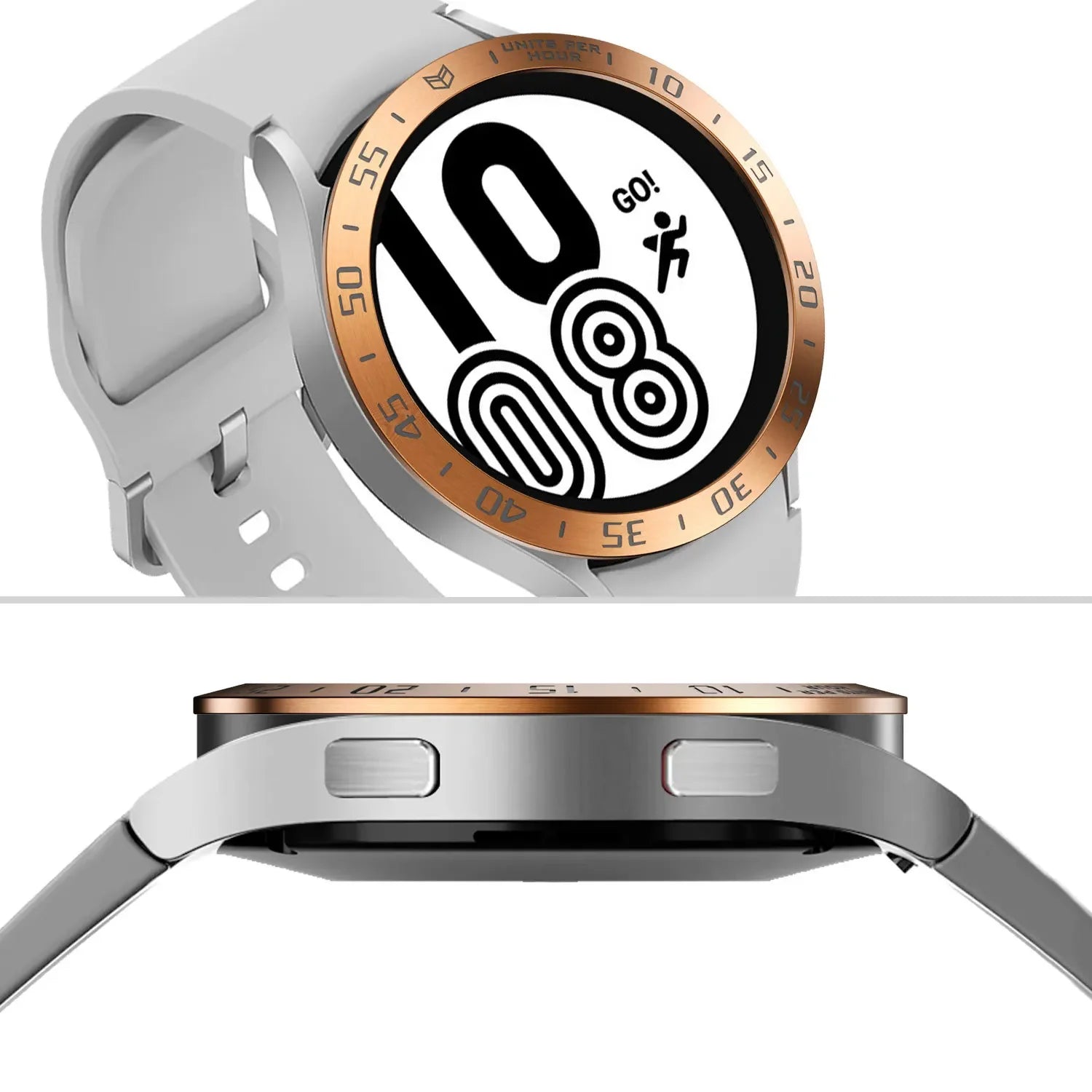 Metal Bezel For Samsung Galaxy Watch 6/5/4 40mm 44mm Time/Speed Scale Frame Protective Ring Watch 6 Classic 47mm 43mm 46mm 42mm Qme