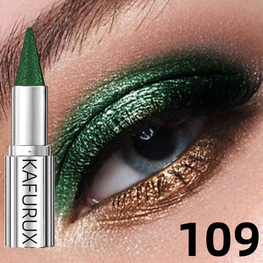 12 Colors Metallic White Black Purple Eyeshadow Pencil Glitter Liner Qme 109