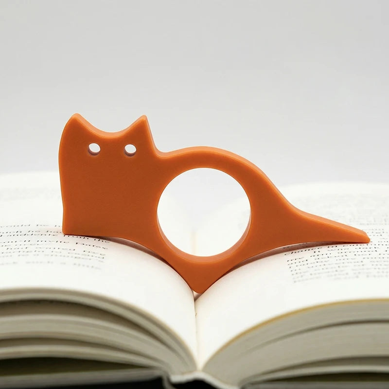 1Pcs Ergonomic Plastic Thumb Bookmark - Comfort Grip, One-Handed Use, Page Marker For Book Lovers, Cute Cartoon Reading Stand Qme