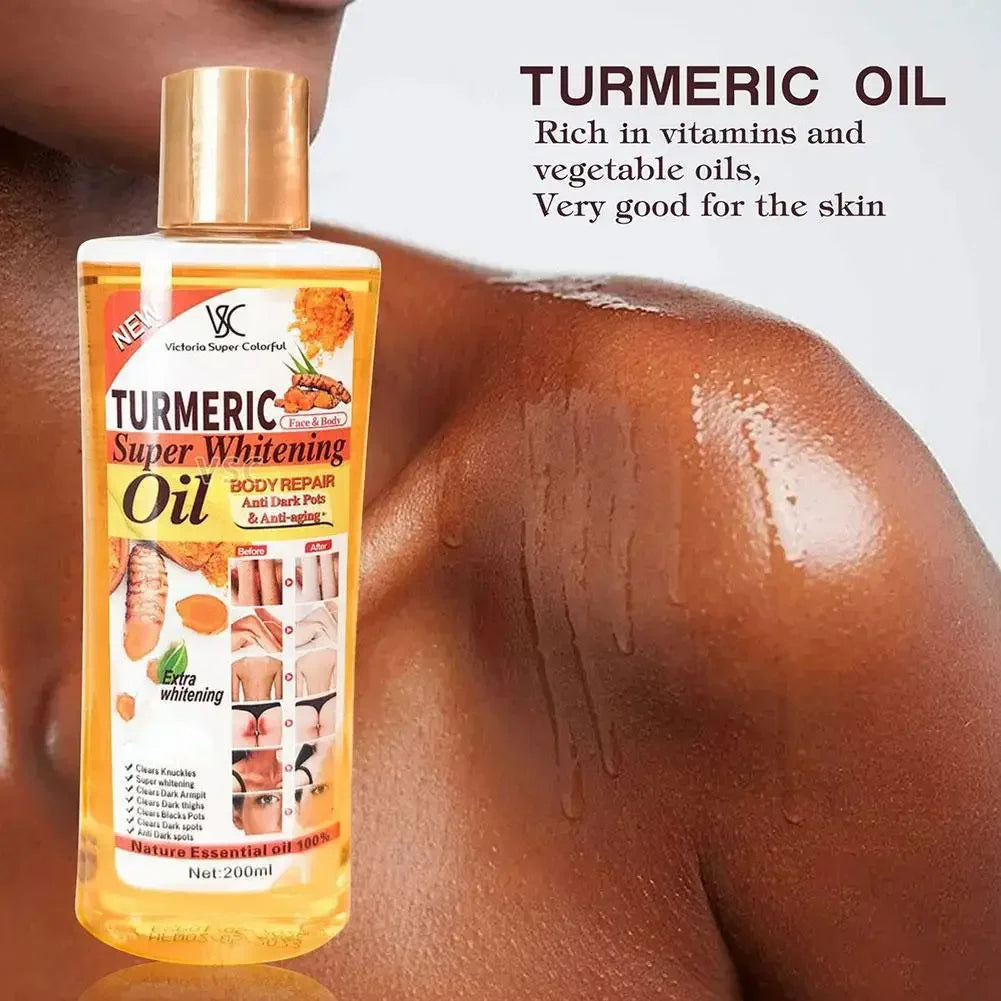 Turmeric Essential Oil Facial Body Massage oil Moisturizing Diffuser Aromatherapy Brightening Smoothing Body Face Skin Care 200m Qme