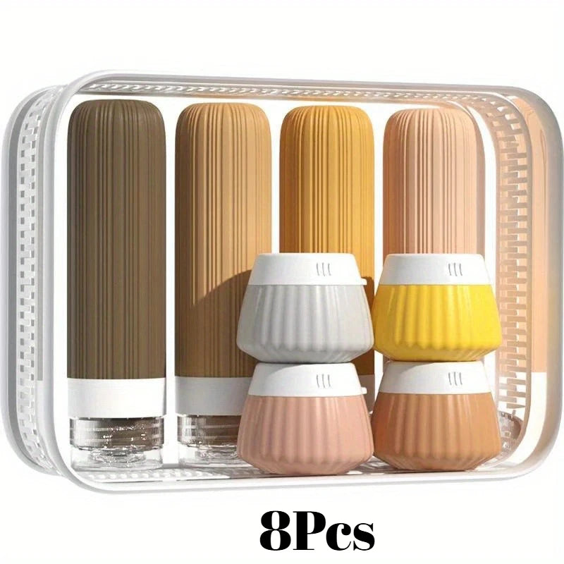 Toiletry Travel Bottle Portable Silicone Toiletries Containers Qme 8Pcs D