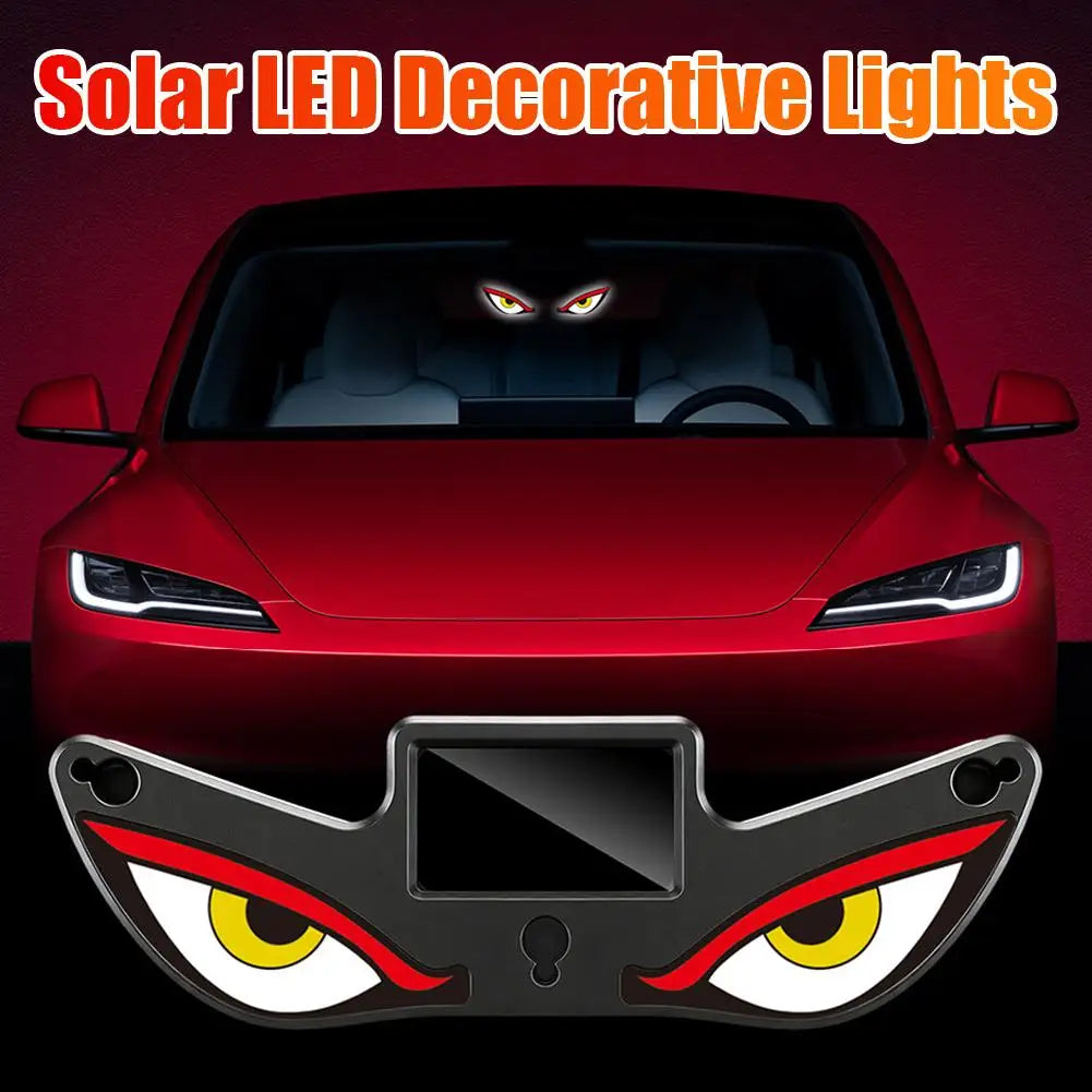 Devil Eyes Light LED Eye Car Display Windshield Atmosphere Lamp Solar Qme