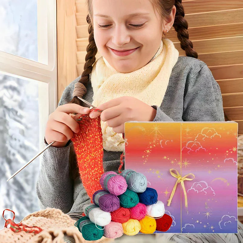 24-Day Yarn And Crochet Surprise Box With Hooks, Accessories & Patterns Qme