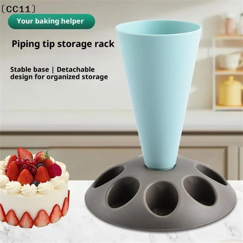 Piping Bag Nozzles Storage Rack Stand 8 Slots Large Capacity Pastry Qme