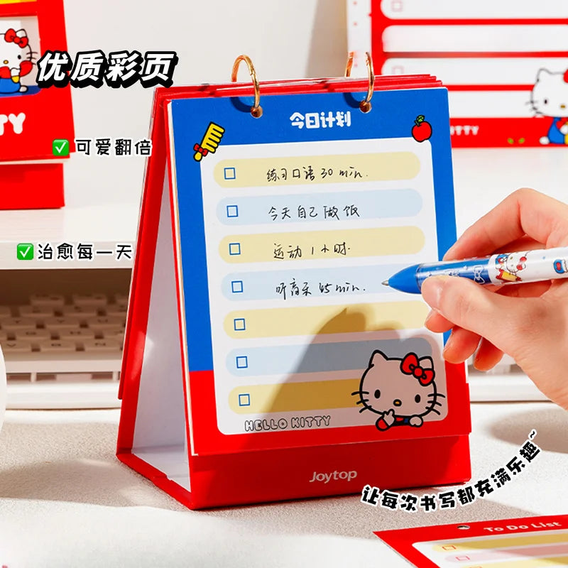 Hello Kitty Daily Planner Self-Discipline and Time Management Planner Stylish Notebook for Students Qme
