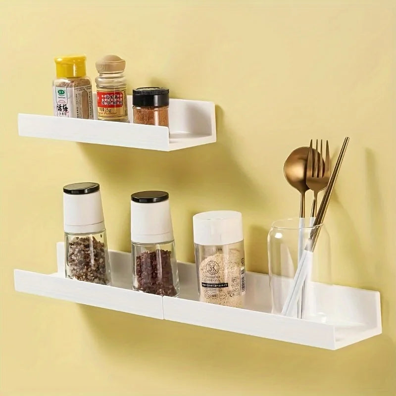 Floating shelves - An expandable storage system suitable for bathrooms and kitchens, capable of holding skincare products Qme